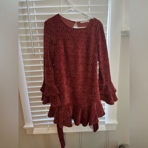 Red Velvet Mini Dress